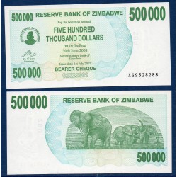 Zimbabwe Pick N°51, Billet de banque de 500000 Dollars 2007
