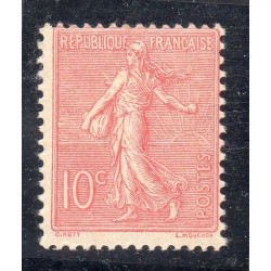 Timbre France Yvert No 129 semeuse lignée 10c rose neuf **