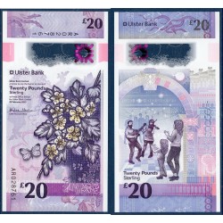 Irlande du nord Pick N°newU20, Ulster bank Billet de Banque de 20 pounds 2019