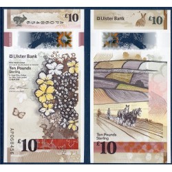 Irlande du nord Pick N°newU10, Ulster bank Billet de Banque de 10 pounds 2018