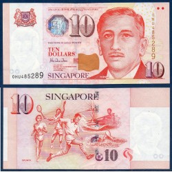 Singapour Pick N°40, Billet de banque de 10 Dollars 1999