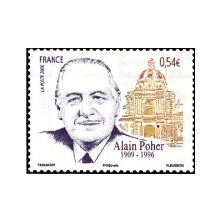 Timbre France Yvert No 3994 Alain Poher