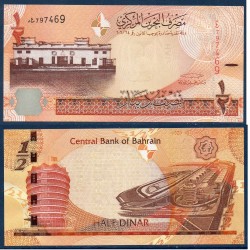 bahreïn Pick N°30, Billet de banque de 1/2 Dinar 2016