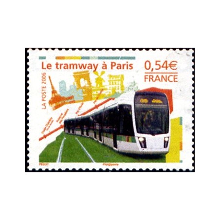 Timbre France Yvert No 3995 Le tramway à Paris