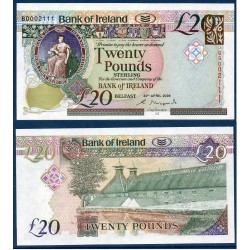 Irlande du nord Pick N°85a, bank of ireland Billet de Banque de 20 pounds 2008