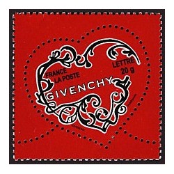 Timbre France Yvert No 3996 Coeur St Valentin, Givenchy