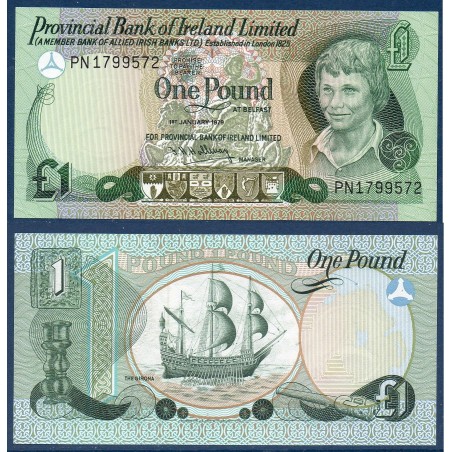 Irlande du nord Pick N°247b, Provincial bank of ireland Billet de Banque de 1 pound 1979