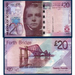 Ecosse Pick N°126b, TB Billet de banque de 20 pounds 2009 Bank Of Scotland