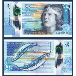Ecosse Pick N°370, Billet de banque de 5 pounds 2016 Royal Bank of Scotland
