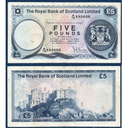 Ecosse Pick N°337a, TTB Billet de banque de 5 pounds 1972-1981 Royal Bank of Scotland