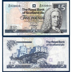 Ecosse Pick N°352c, Billet de banque de 5 pounds 1999 Royal Bank of Scotland