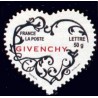 Timbre France Yvert No 3998-3999 paire des 2 coeur St Valentin Givenchy autohadésifs pro issus de feuille