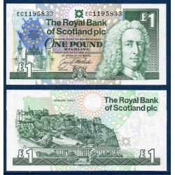 Ecosse Pick N°356a, Neuf Billet de banque de 1 pound 1992 Royal Bank of Scotland