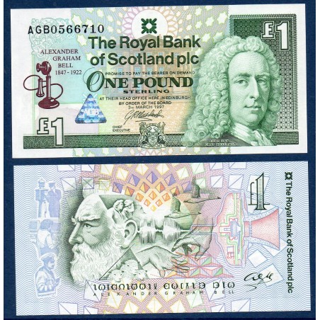Ecosse Pick N°359, Neuf Billet de banque de 1 pound 1997 Royal Bank of Scotland