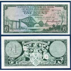 Ecosse Pick N°271, Spl Billet de banque de 1 pound 1967 National Commercial Bank of Scotland