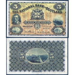 Ecosse Pick N°259d, TTB Billet de banque de 5 pounds 1.12.1955 National Bank of Scotland