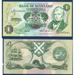 Ecosse Pick N°111f, Billet de banque de 1 pound 1983-1986 Bank of Scotland