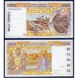 BCEAO Pick 611Hg pour le Niger, Billet de banque de 1000 Francs CFA 1997