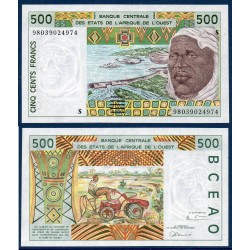 BCEAO Pick 910Sc pour la Guinée Bissau, Neuf Billet de banque de 500 Francs CFA 1998
