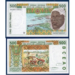BCEAO Pick 610Hd pour le Niger, Billet de banque de 500 Francs CFA 1994