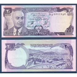 Afghanistan Pick N°48b, Billet de banque de 20 afghanis 1975