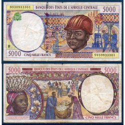 Afrique Centrale Pick 304Fe pour le Centrafrique, Billet de banque de 5000 Francs CFA 1999