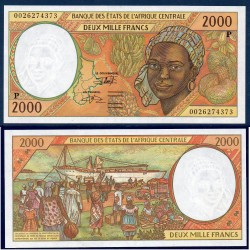 Afrique Centrale Pick 603Pg pour le Tchad, Billet de banque de 2000 Francs CFA 2000