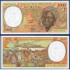 Afrique Centrale Pick 303Ff pour le Centrafrique, Billet de banque de 2000 Francs CFA 1999