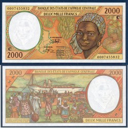 Afrique Centrale Pick 103Cg pour le Congo, Billet de banque de 2000 Francs CFA 2000