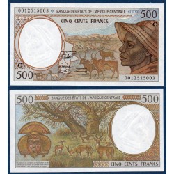 Afrique Centrale Pick 101Cg pour le Congo, Billet de banque de 500 Francs CFA 2000