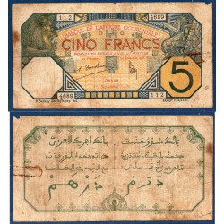 AOF Pick 5Bf, B Billet de banque de 5 Francs 1.9.1932