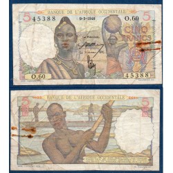 AOF Pick 36a, Billet de banque de 5 Francs 9.3.1948