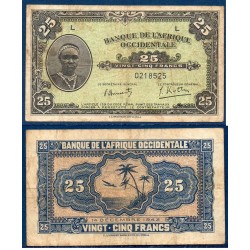 AOF Pick 30a, Billet de banque de 25 Francs CFA 14.12.1942
