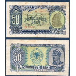 Albanie Pick N°25, Billet de banque de 50 Leke 1949