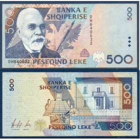 Albanie P.64a, TTB Billet de 500 Leke 1996 Ismail Qemali