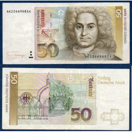 Allemagne RFA Pick N°40a, TTB Billet de banque de 50  Mark 1989