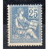 Timbre France Yvert No 114 Mouchon type I 25c Bleu neuf **