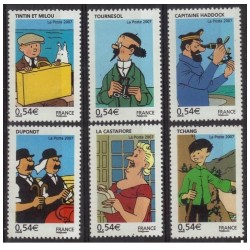 Timbre France Yvert No 4051-4056 Les voyages de Tintin