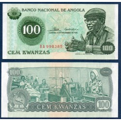 Angola Pick N°111, neuf Billet de banque de 100 Kwansas 1976