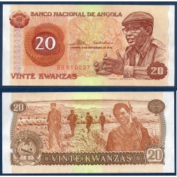 Angola Pick N°109, neuf Billet de banque de 20 Kwansas 1976