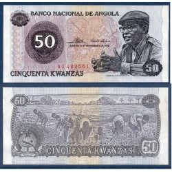 Angola Pick N°110, neuf Billet de banque de 50 Kwansas 1976