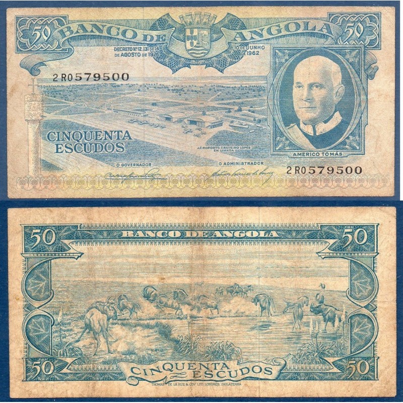 Angola Pick N°93, B Billet de banque de 100 Escudos 1962