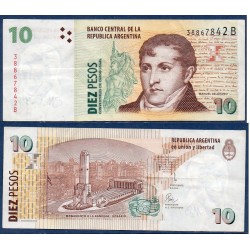 Argentine Pick N°348, TTB Billet de banque de 10 Pesos 1998-2003
