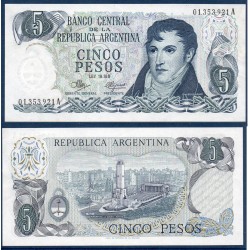 Argentine Pick N°288, Billet de banque de 5 Pesos 1971-1973