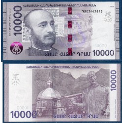 Arménie Pick N°64, Billet de banque de 10000 Dram 2018