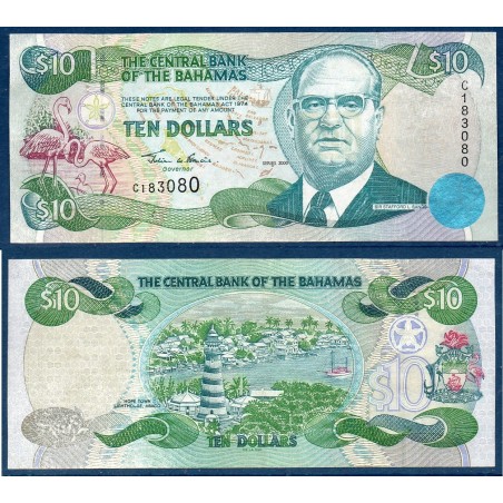 Bahamas Pick N°64, Spl Billet de banque de 10 dollars 2000