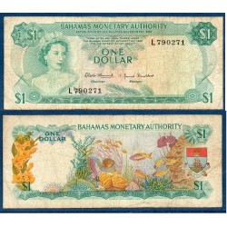 Bahamas Pick N°27a, B Billet de banque de 1 dollar 1968