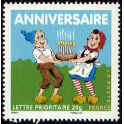 Timbre France Yvert No 4081 Anniversaire, Sylvain et Sylvette