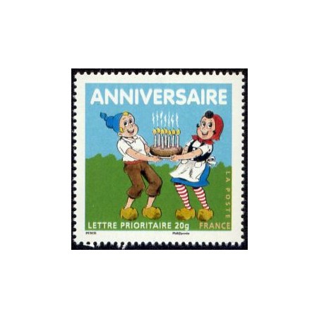 Timbre France Yvert No 4081 Anniversaire, Sylvain et Sylvette