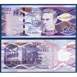 Barbade Pick N°76b, Billet de banque de 20 dollars 2017